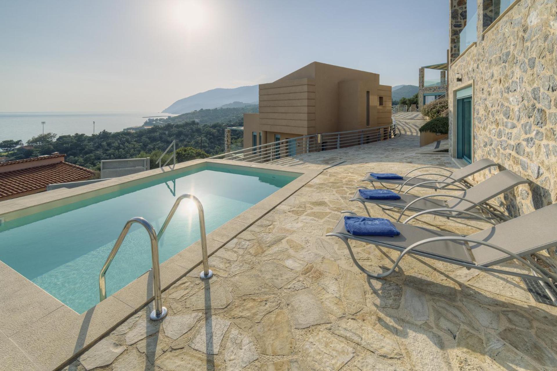 Ouzo Panoramic Houses 2, With Private Pool Plomari Extérieur photo